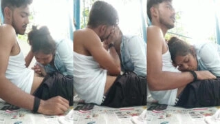বাগানে অপ্রকাশিত কলেজ বান্ধবির মোহনীয় রঞ্জনা