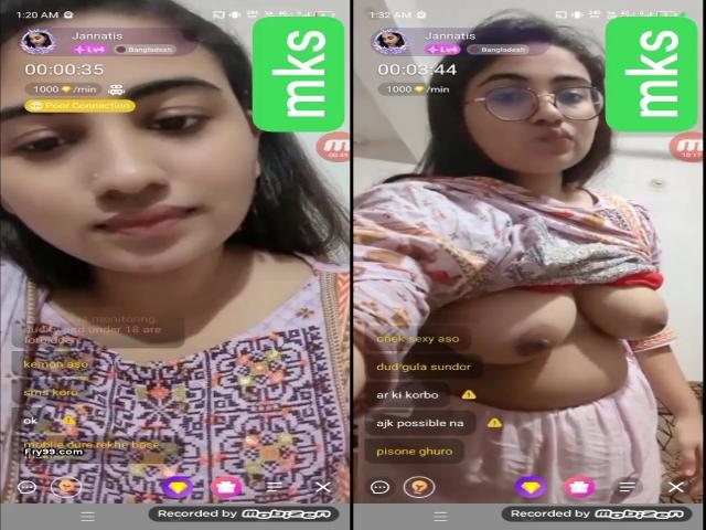 লাইভ ক্যাম শোতে বাংলা সেক্সি মেয়ের বড় স্তন এবং নগ্ন শরীর দেখাচ্ছে